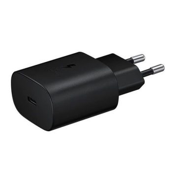   Hálózati töltő adapter, 5V / 3000mA, USB Type-C aljzat, PD, gyorstöltés, Samsung, fekete, gyári