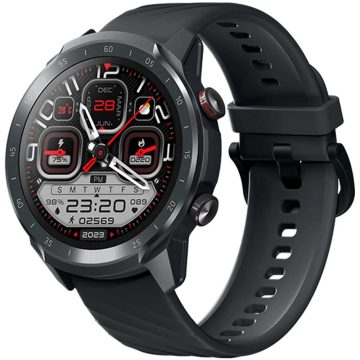   Bluetooth okosóra, szilikon szíj, v5.3, TFT kijelző, aktivitás és egészség mérő, vízálló, Mibro Watch A2, fekete, gyári