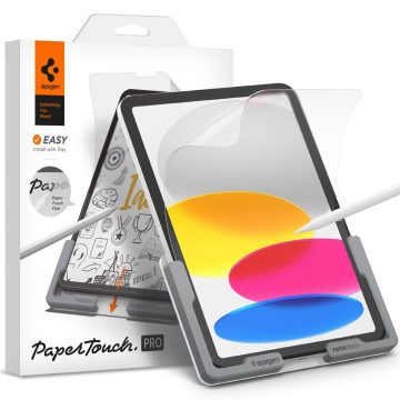   Apple iPad 10.9 (2022), Kijelzővédő fólia, Matt, Spigen Paper Touch Pro, Clear Prémium