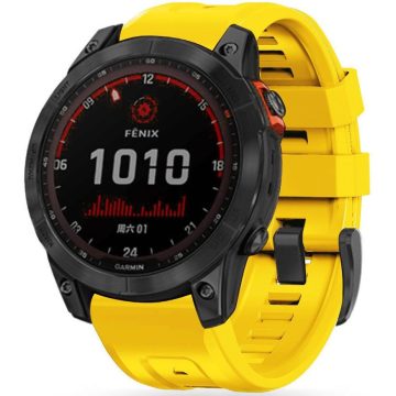   Garmin Fenix 5 / 6 / 6 Pro / 7, szilikon pótszíj, állítható, TP IconBand, sárga