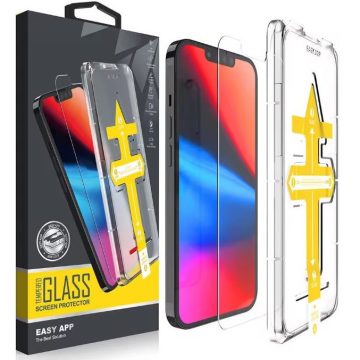   Samsung Galaxy A54 5G SM-A546B, Kijelzővédő fólia, ütésálló fólia (az íves részre NEM hajlik rá!), Tempered Glass (edzett üveg), segéd kerettel, Wooze Gorilla Glass, Clear