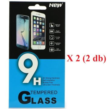   Samsung Galaxy A20 / A30 / A30s / A50 / A50s / M30, 2db Kijelzővédő fólia, ütésálló fólia (az íves részre NEM hajlik rá!), Tempered Glass (edzett üveg), Clear