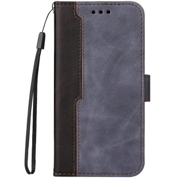   Huawei Honor 200 Pro, Oldalra nyíló tok, stand, kártyatartóval, kézpánttal, Wooze Colour Wallet, szürke