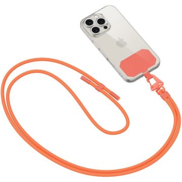   Univerzális Nyak- és vállpánt, telefonokhoz, 80 cm, TP C5s Crossbody Strap, narancssárga