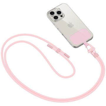   Univerzális Nyak- és vállpánt, telefonokhoz, 80 cm, TP C5s Crossbody Strap, rózsaszín