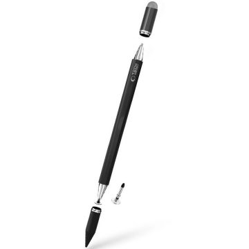   Univerzális toll, (bármilyen kapacitív kijelzőhöz), USP200 3-TIP Stylus Pen, fekete