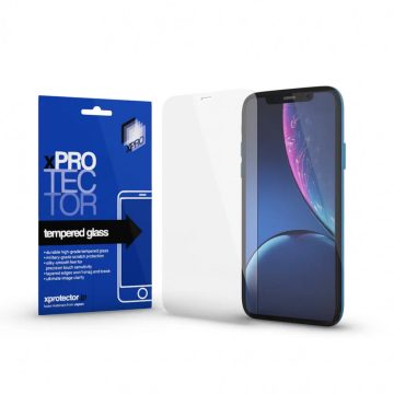   Apple iPhone XR / 11, Kijelzővédő fólia, ütésálló fólia (az íves részre NEM hajlik rá!), Tempered Glass (edzett üveg), 0.33, Xprotector, Clear