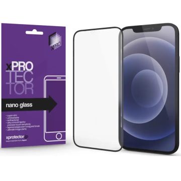   Apple iPhone X / XS / 11 Pro, Kijelzővédő fólia, ütésálló fólia (az íves részre is!), Tempered Glass (edzett üveg), Xprotector Nano Glass, fekete