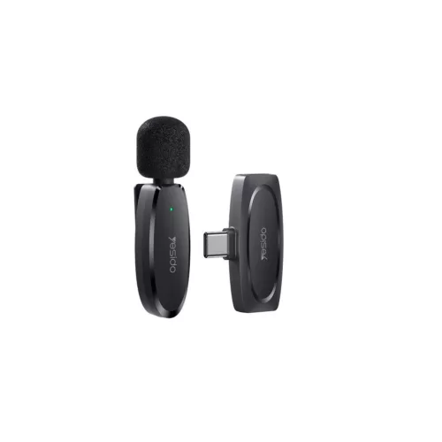 Egyéb - fekete - Yesido MICROPHONE MEMS WITH CLIP KR11 TYPE - C WIRELESS 2 