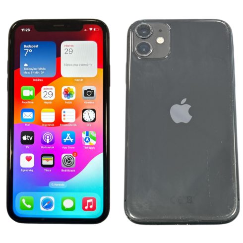 Apple iPhone 11 64GB  Fekete (Space Gray) Kártyafüggetlen