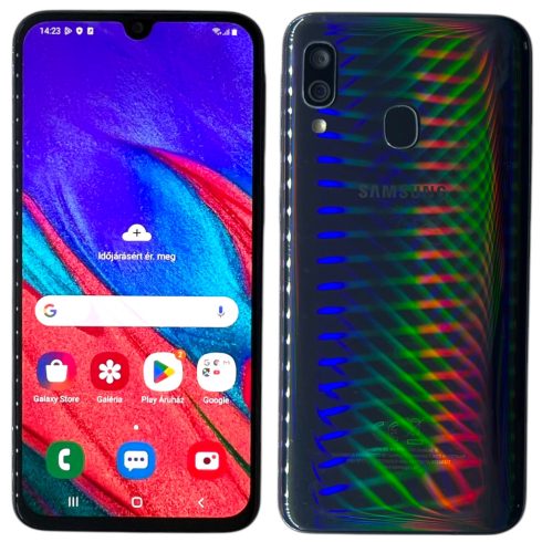 Samsung Galaxy A40 Dual Sim (SM-A405/DS)  Fekete (Black) Kártyafüggetlen