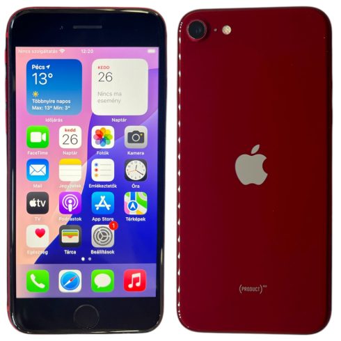 Apple iPhone SE 2020 128GB 128GB Piros (Red) Kártyafüggetlen