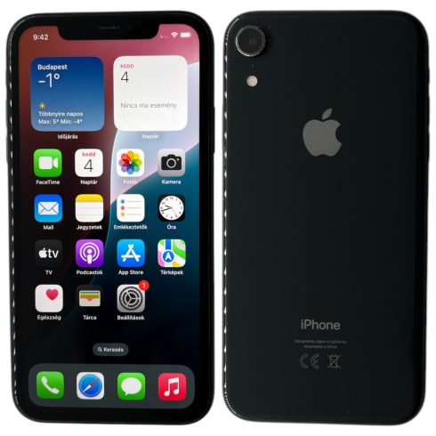 Apple iPhone XR 64GB 64GB Fekete (Black) Kártyafüggetlen