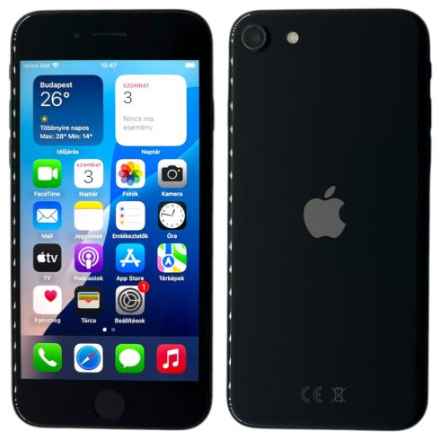 Apple iPhone SE 2020 64GB 64GB Fekete (Black) Kártyafüggetlen