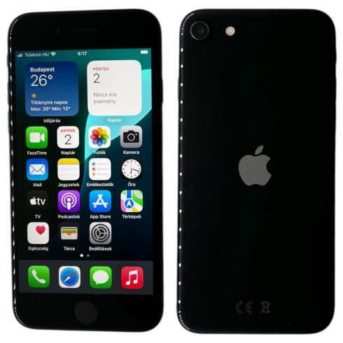 Apple iPhone SE 2020 64GB 64GB Fekete (Black) Kártyafüggetlen