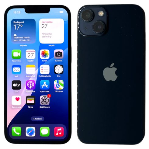 Apple iPhone 13 128GB 128GB Fekete (Black) Kártyafüggetlen