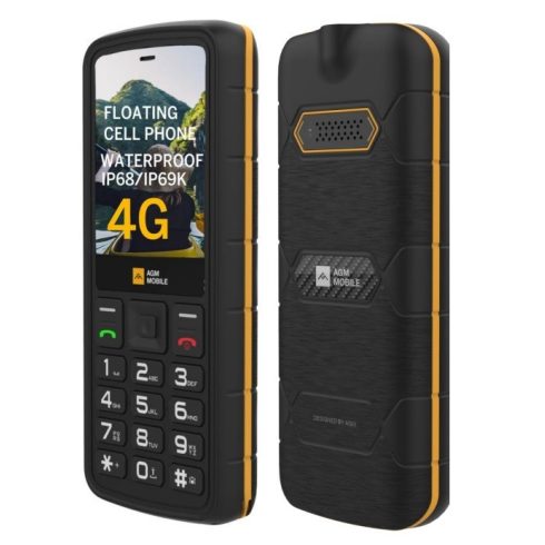 AGM M9-F 4G  Fekete-Narancs (Black-Orange) Kártyafüggetlen