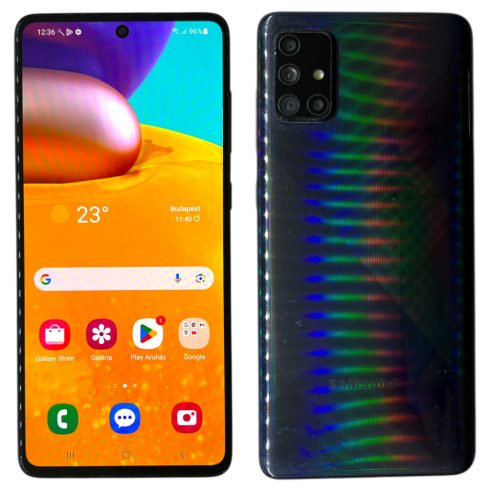 Samsung Galaxy A71 Dual Sim 128GB (SM-A715F/DS)  Fekete (Black) Kártyafüggetlen