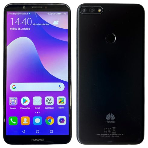Huawei Y7 Prime 2018 (LDN-L21)  Fekete (Black) Kártyafüggetlen