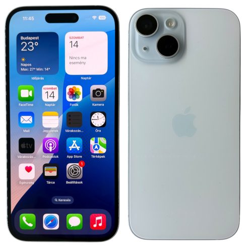 Apple iPhone 15 128GB 128GB Kék (Blue) Kártyafüggetlen
