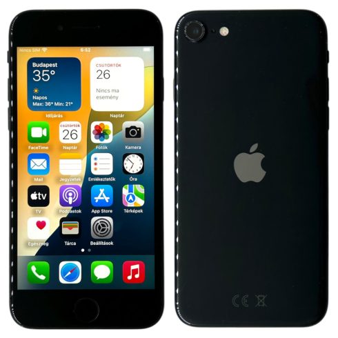 Apple iPhone SE 2020 64GB 64GB Fekete (Black) Kártyafüggetlen