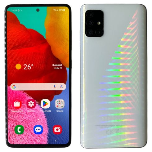 Samsung Galaxy A51 Dual Sim (SM-A515F/DS)  Fehér (White) Kártyafüggetlen