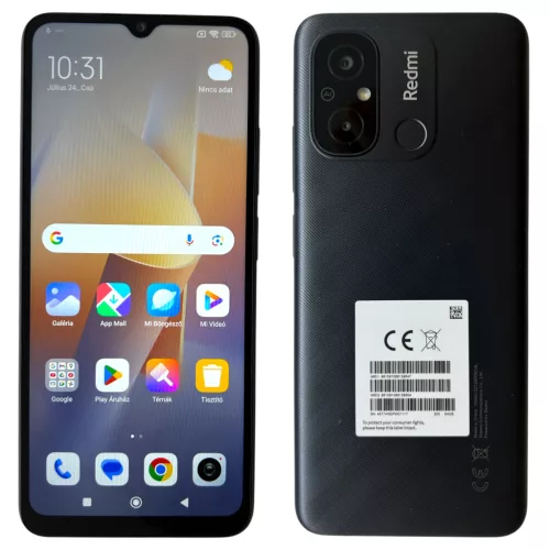 Xiaomi Redmi 12C 64GB Dual Sim  Fekete (Black) Kártyafüggetlen